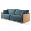 Ver imagem 4 de Sofá Fixo 3 Lugares Luxo 190cm Arthur Azul