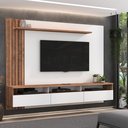 Ver imagem 1 de Painel Ripado para TV até 65 Polegadas 220CMX165CM 3 Gavetas BP Foscarini Branco