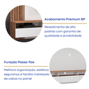 Ver imagem 5 de Painel Ripado para TV até 65 Polegadas 220CMX165CM 3 Gavetas BP Foscarini Branco