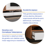 Painel para Tv até 75 Polegadas 3 Gavetas Ripado Bp1067 Foscarini - 4