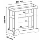 Ver imagem 2 de Carrinho Bar Aparador com Rodas Rosé - Naturale