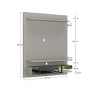 Ver imagem 3 de Painel para TV até 55 Polegadas 135CMX165CM 2 Gavetas Espelhadas BP1060E Yescasa Cinza