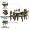 Conjunto Sala de Jantar Mesa Miami 1,60m 6 Cadeiras Dakar Cedro / Off White / Mascavo Dobuê - 5