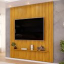 Ver imagem 6 de Painel Tv 75 Pol 223cm Suspenso Ripado Noah D04 Cedro - Mpozenato
