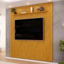 Ver imagem 2 de Painel Tv 75 Pol 223cm Suspenso Ripado Noah D04 Cedro - Mpozenato