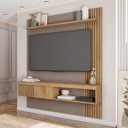 Ver imagem 3 de Painel para TV Cristal 60" 150cm MDF-MDP com Nicho Amadeirado Sallar Home