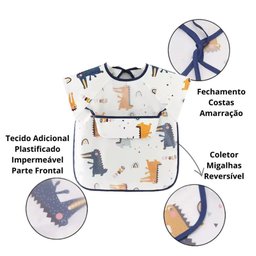 Babador Regatinha Blw Proteção Dupla Impermeável Jacaré Bebê - 7