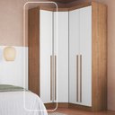 Ver imagem 7 de Guarda-Roupa Modulado 1 Porta Infinity Marrom/Cedro/Branco