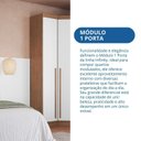 Ver mais imagens de Guarda-Roupa Modulado 1 Porta Infinity Marrom/Cedro/Branco