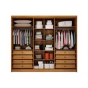 Ver imagem 3 de Guarda Roupa Casal 6 Portas e 8 Gavetas C/ Espelho Rizon/linea Branco - Novo Horizonte