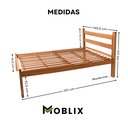 Ver imagem 4 de Cama Casal Reforçada em Madeira Maciça Natural