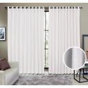 Ver imagem 1 de Cortina Tecido Rustico 4,00M x 2,60M Semi Blackout Branco