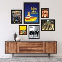 Ver imagem 1 de Kit Composição 6 Quadros Decorativos Beatles:madeira Preta
