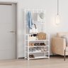 Sapateira Cabideiro Arara Multifuncional Branca Roupas Sapato Bolsa Rack Organizador Porta Sapatos 1 - 3
