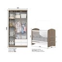 Ver imagem 3 de Quarto Infantil 2 Peças Guarda Roupa e Berço Bala de Menta Henn