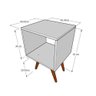 Mesa Lateral Nicho Em Mdf Amadeirado Escuro c/ 4 Pés - 2