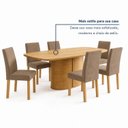 Ver mais imagens de Conjunto de Mesa 6 Cadeiras Espanha 180x90cm em MDF Cinamomo Marrom