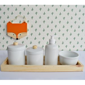 Kit Higiene Porcelana pinus Montessoriano