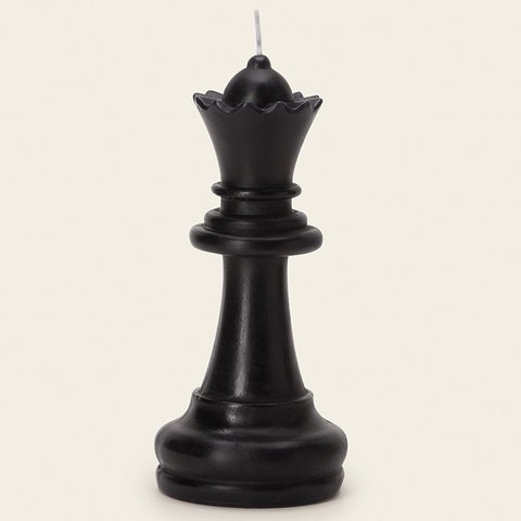 Vela Decorativa Xadrez Rainha Preto MART