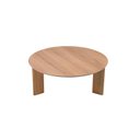 Ver imagem 4 de Mesa de Centro Orgânica 80cm Chanfrada Pé Madeira Móvel na Caixa