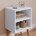 Ver imagem 4 de Mesa de Cabeceira Nicho Organizadora Quarto Moderna Praticidade Funcional Melissa - Branco