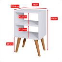 Ver imagem 6 de Mesa de Cabeceira Nicho Organizadora Quarto Moderna Praticidade Funcional Melissa - Branco