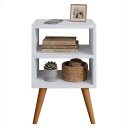 Ver imagem 5 de Mesa de Cabeceira Nicho Organizadora Quarto Moderna Praticidade Funcional Melissa - Branco