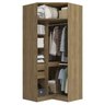 Guarda Roupa S/portas Closet Aberto de Canto Oblíquo Modulado Adapt Armc105amdp Kappesberg -nogueira - 1