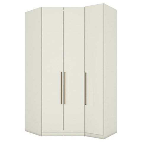 Armário 1 Porta com Armário de Canto Closet New Predileto Areia - Henn
