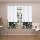 Ver imagem 1 de Cortina Para Cozinha 2,20m x 1,45m Ilhós Estampada Pimenta