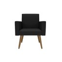 Ver imagem 3 de Poltrona Decorativa para Recepção Sala e Escritório Nina Preto