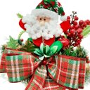 Ver imagem 2 de Decoração Arranjo de Mesa Artesanal Papai Noel Natal de 30cm