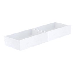Cama Casinha Reta com 02 Gavetas e Escorregador Madeira Maciça Branco Housin - 7