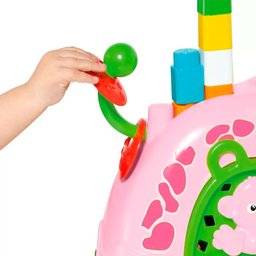Blocos de Montar - Baby Land - Girafa de Atividades - Rosa - Cardoso Toys - 4