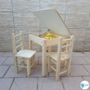 Ver imagem 5 de Conjunto de Mesa Mesinha Baú com 2 Cadeiras Infantil de Madeira Maciça Resistente