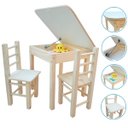 Ver imagem 3 de Conjunto de Mesa Mesinha Baú com 2 Cadeiras Infantil de Madeira Maciça Resistente