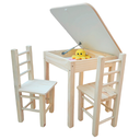 Ver imagem 1 de Conjunto de Mesa Mesinha Baú com 2 Cadeiras Infantil de Madeira Maciça Resistente