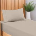 Ver imagem 2 de Kit Lençol de Cama Solteiro com Elástico e Fronha 200 Fios Algodão 2 Peças Ponto Palito Anti-pilling