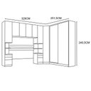 Ver imagem 3 de Quarto Modulado Seletto 03 Areia/jequitibá - Henn