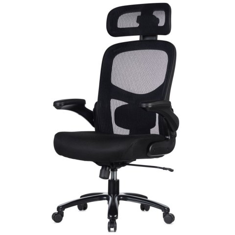 Cadeira Escritório Plus Size Nr-17 Presidente BLM922P Blume Tela Mesh Preto até 180kg Base Rodizio