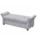 Ver imagem 6 de Puff Baú 160cm Charles Boucle Cinza - Sallar Home