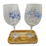 Kit 2 Taças Bandeja Peixes Cristal Personalizada Vinho 490ml - 2
