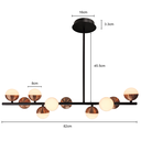 Ver imagem 2 de Pendente Bolas Preto e Cobre Led 30W 3000K Bivolt DS8192 Delis