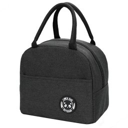 Bolsa Térmica Organizadora em Poliéster de Mão para Marmita Preta - 3