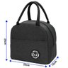 Bolsa Térmica Organizadora em Poliéster de Mão para Marmita Preta - 2