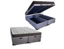 Ver imagem 1 de Cama Box Baú Queen Colchão Mola Ensacada Belos Sonhos + Box Suede 71x158x198 Cinza