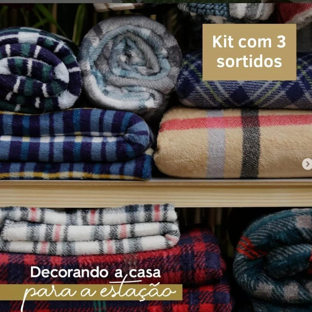 Kit 3 Manta Casal Cobertor Microfibra Aveludada E Quentinha - 8
