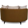 Chaise Redondo Living Orgânico Sala Estar Fixo Roy T03 Linho Cru Veludo Terracota - Lyam Decor - 7