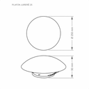 Ver mais imagens de Plafon Taschibra Jurerê 25cm Redondo Led 6500k Bivolt