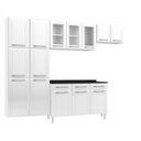 Ver imagem 2 de Cozinha de Aço Completa Modulada com Vidro 4 Peças Topázio Branco